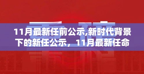 新时代背景下的新任公示，11月最新任命潮深度解析