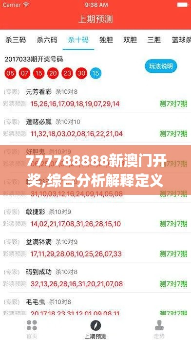 777788888新澳门开奖,综合分析解释定义_4DM179.915-8