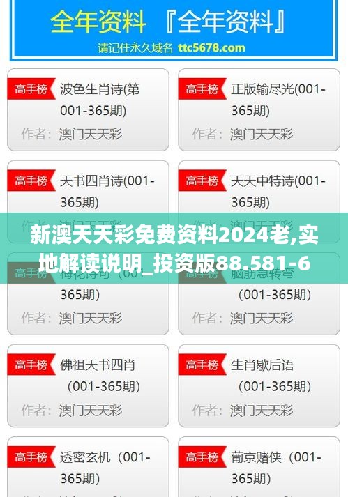 新澳天天彩免费资料2024老,实地解读说明_投资版88.581-6