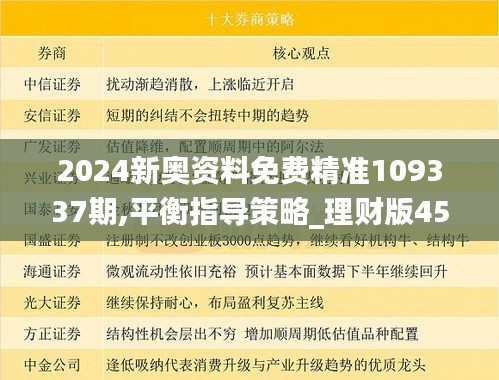 2024新奥资料免费精准109337期,平衡指导策略_理财版45.261-8