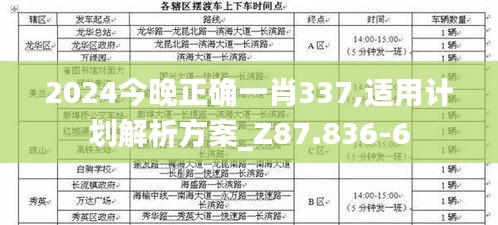 2024今晚正确一肖337,适用计划解析方案_Z87.836-6