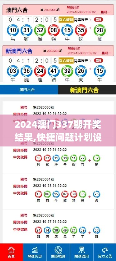 2024澳门337期开奖结果,快捷问题计划设计_Device73.461-6