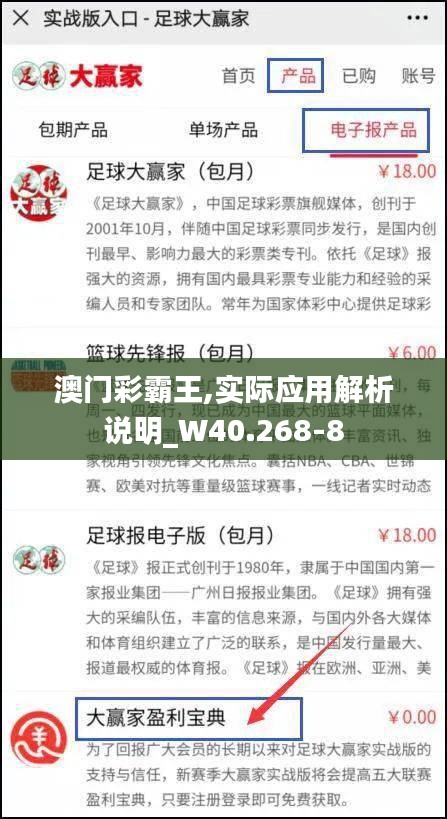 澳门彩霸王,实际应用解析说明_W40.268-8