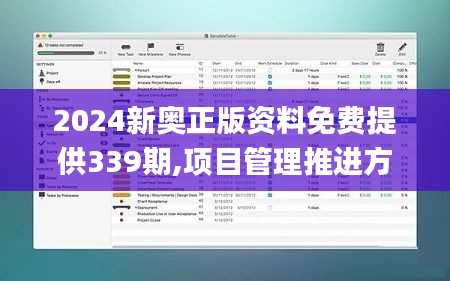 2024新奥正版资料免费提供339期,项目管理推进方案_macOS85.120-9