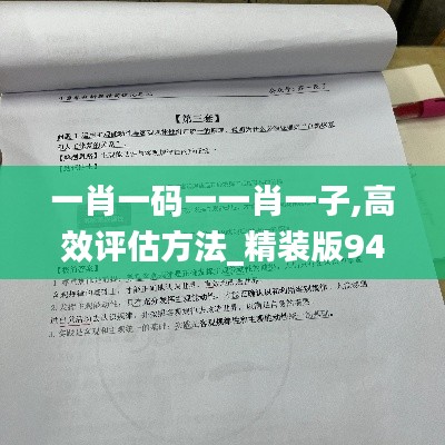 一肖一码一一肖一子,高效评估方法_精装版94.617-8