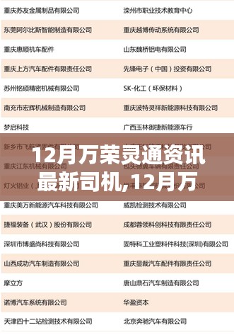 12月万荣灵通资讯最新司机全面评测与介绍