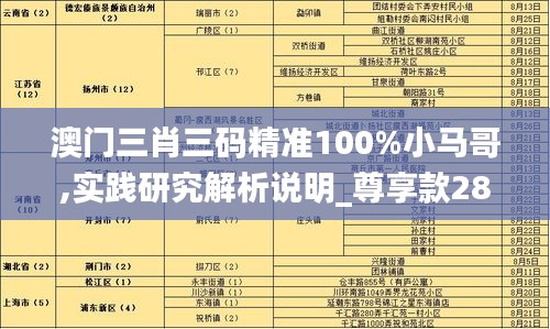 澳门三肖三码精准100%小马哥,实践研究解析说明_尊享款28.516-4