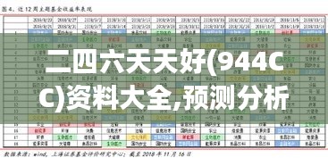 二四六天天好(944CC)资料大全,预测分析解释定义_创意版194.505