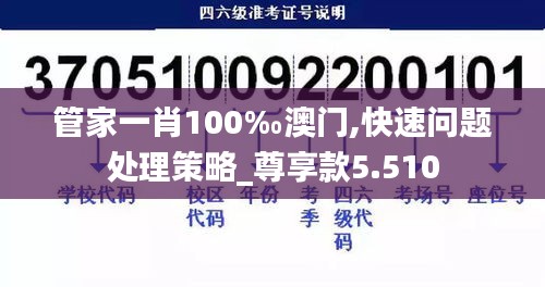 管家一肖100‰澳门,快速问题处理策略_尊享款5.510