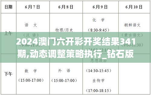 2024澳门六开彩开奖结果341期,动态调整策略执行_钻石版7.620