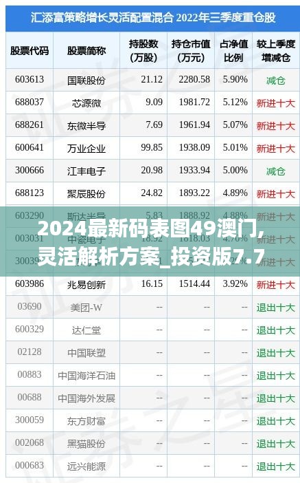 2024最新码表图49澳门,灵活解析方案_投资版7.799