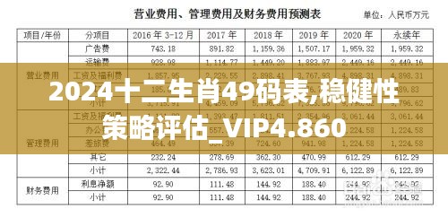 2024十二生肖49码表,稳健性策略评估_VIP4.860