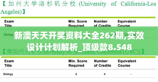 新澳天天开奖资料大全262期,实效设计计划解析_顶级款8.548