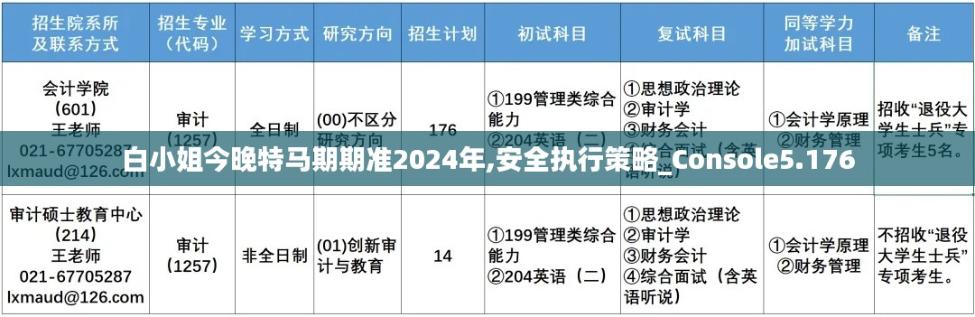 白小姐今晚特马期期准2024年,安全执行策略_Console5.176