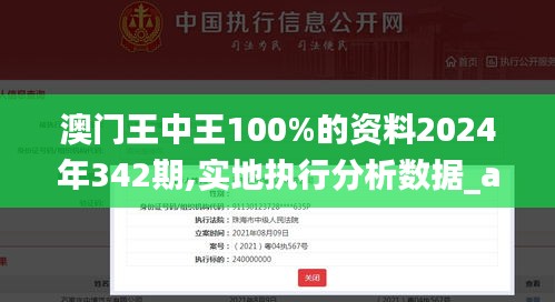 澳门王中王100%的资料2024年342期,实地执行分析数据_android7.166