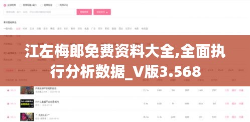 江左梅郎免费资料大全,全面执行分析数据_V版3.568