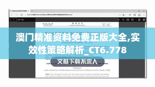 澳门精准资料免费正版大全,实效性策略解析_CT6.778