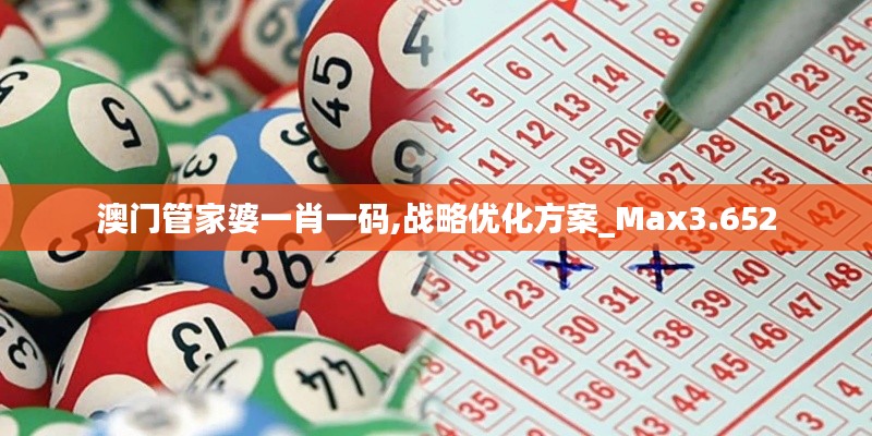 澳门管家婆一肖一码,战略优化方案_Max3.652