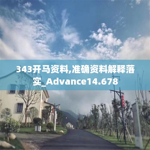 343开马资料,准确资料解释落实_Advance14.678