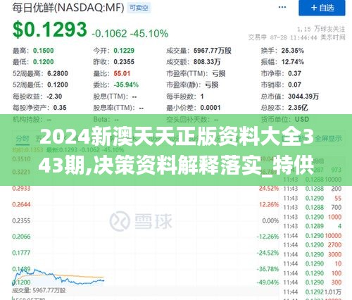 2024新澳天天正版资料大全343期,决策资料解释落实_特供版14.394