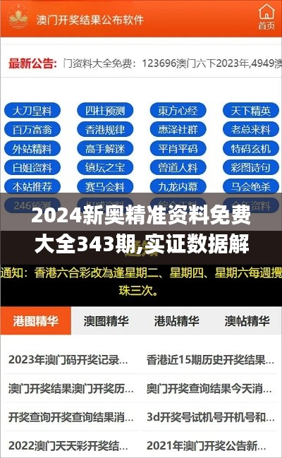 2024新奥精准资料免费大全343期,实证数据解析说明_Windows1.231