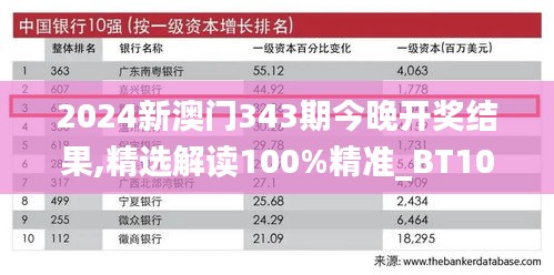 2024新澳门343期今晚开奖结果,精选解读100%精准_BT10.748