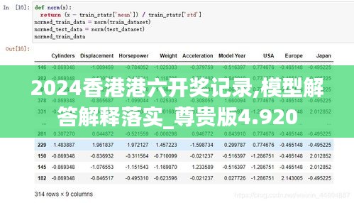 2024香港港六开奖记录,模型解答解释落实_尊贵版4.920