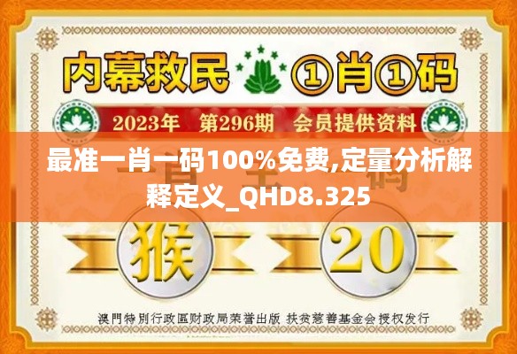 最准一肖一码100%免费,定量分析解释定义_QHD8.325