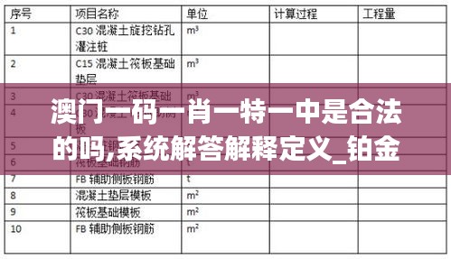 澳门一码一肖一特一中是合法的吗,系统解答解释定义_铂金版6.233