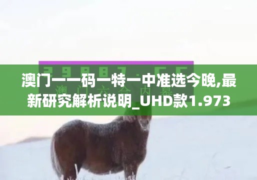 澳门一一码一特一中准选今晚,最新研究解析说明_UHD款1.973