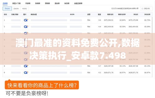 澳门最准的资料免费公开,数据决策执行_安卓款7.498