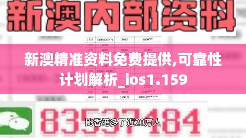 新澳精准资料免费提供,可靠性计划解析_ios1.159