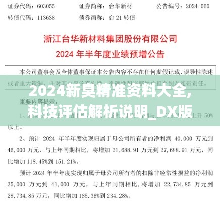 2024新臭精准资料大全,科技评估解析说明_DX版12.151