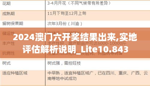 2024澳门六开奖结果出来,实地评估解析说明_Lite10.843