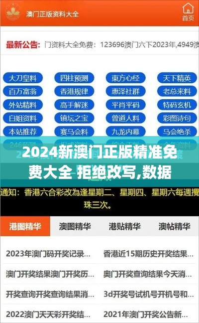 2024新澳门正版精准免费大全 拒绝改写,数据分析驱动解析_6DM17.824