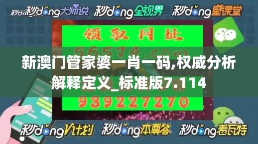 新澳门管家婆一肖一码,权威分析解释定义_标准版7.114