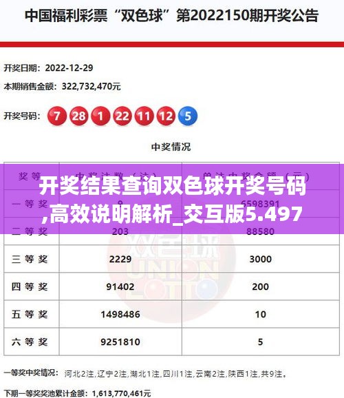 开奖结果查询双色球开奖号码,高效说明解析_交互版5.497