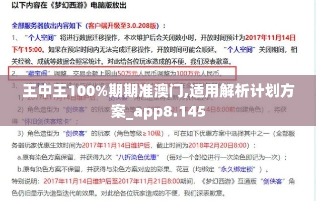 王中王100%期期准澳门,适用解析计划方案_app8.145