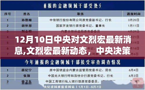 中央决策下的文烈宏最新动态与未来展望，深意揭秘及最新消息（12月10日更新）