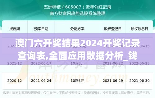 澳门六开奖结果2024开奖记录查询表,全面应用数据分析_钱包版10.439