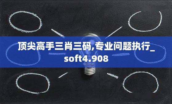 顶尖高手三肖三码,专业问题执行_soft4.908