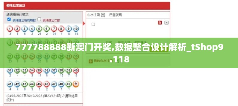 777788888新澳门开奖,数据整合设计解析_tShop9.118