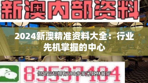 2024新澳精准资料大全：行业先机掌握的中心