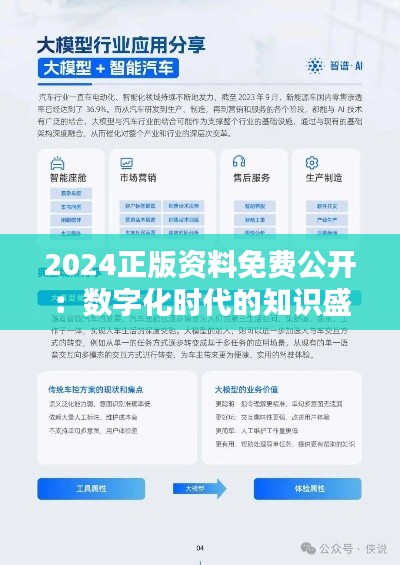 2024正版资料免费公开：数字化时代的知识盛宴