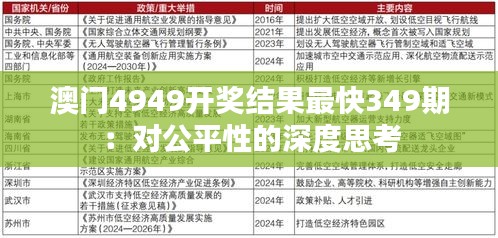 澳门4949开奖结果最快349期：对公平性的深度思考