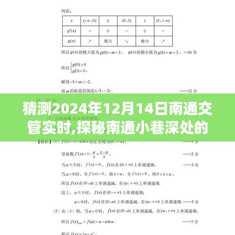 探秘南通特色小店，交管实时之旅，发现小巷深处的隐藏宝藏（2024年12月14日）