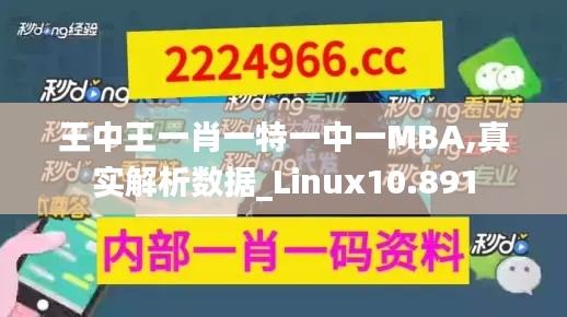 王中王一肖一特一中一MBA,真实解析数据_Linux10.891