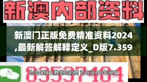 新澳门正版免费精准资料2024,最新解答解释定义_D版7.359