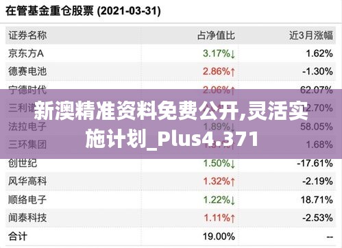 新澳精准资料免费公开,灵活实施计划_Plus4.371