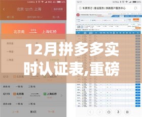 重磅发布，12月拼多多实时认证表科技新品，引领智能生活新纪元